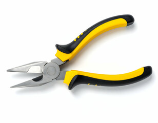 Obraz premium Yellow And Black Pliers Isolated On White Background