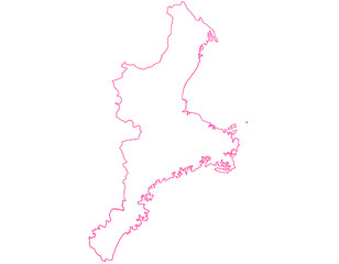 三重県　地図　白　イラスト
