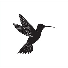Minimalist Hummingbird Silhouette