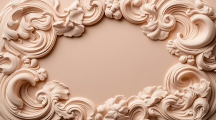 Ornate Frame on Pastel Background