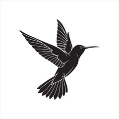 Minimalist Hummingbird Silhouette