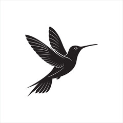 Fototapeta premium Minimalist Hummingbird Silhouette
