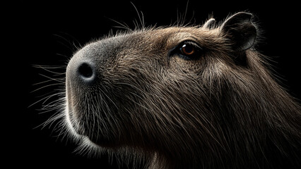 Close-Up Capybara Face