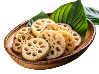 Delicious Slices of Lotus Root: Asian Cuisine Ingredient