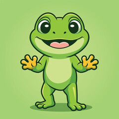 Smiling Frog Waving