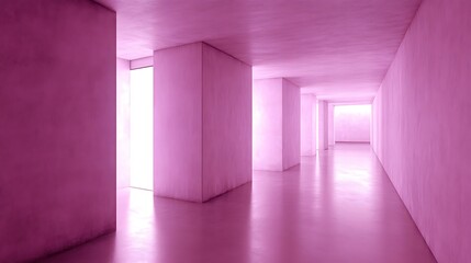 Pink Concrete Corridor