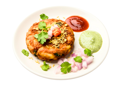 Crispy Chickpea Fritters isolated on transparent background - Powered by Adobe