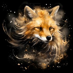Ink-Universe Fox Portrait