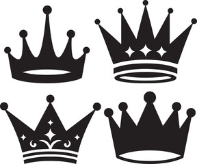 set of crowns vector