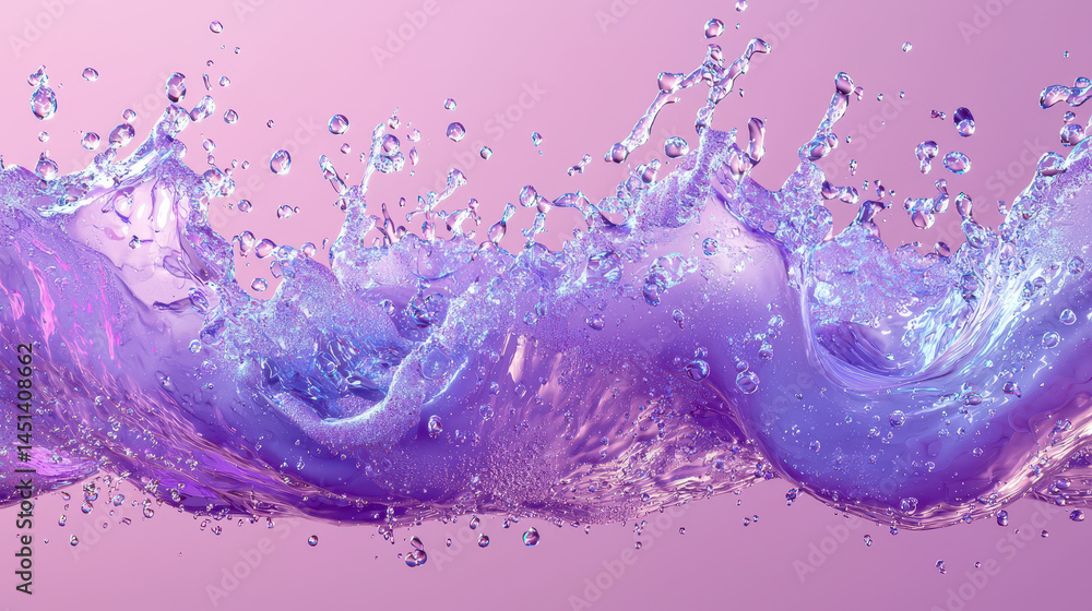 Poster 3d abstract background showcasing a realistic water splash effect in stunning 4k resolution, evoking