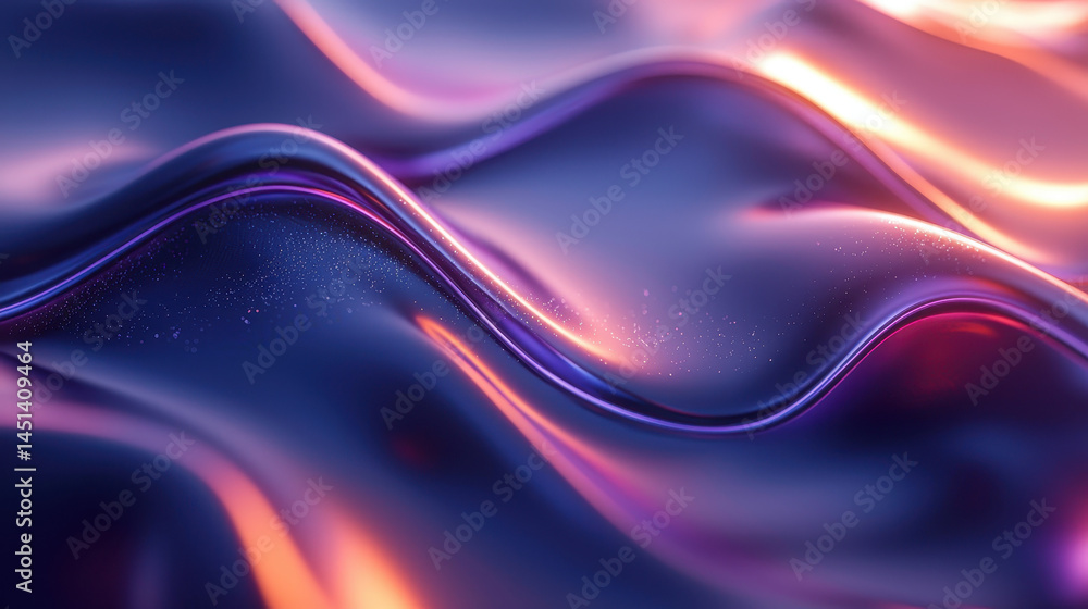 Poster abstract dynamic color background featu realistic 3d waves with vibrant shades and a mesmerizing si-