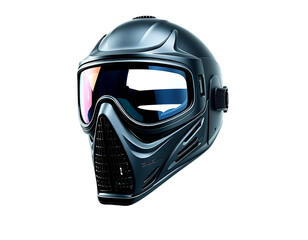 High-Tech Paintball Mask with Integrated Goggles