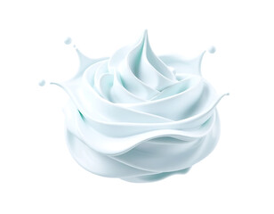 Fluffy Whipped Cream Swirl with Splashes