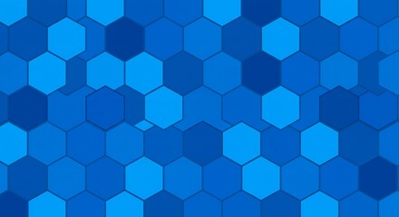 Azure Hexagon Mosaic AI Generated