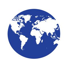world map with globe icon