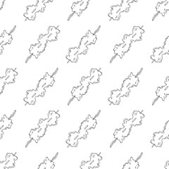 food pattern. fast food seamless pattern. doodle food and beverage seamless pattern. food background