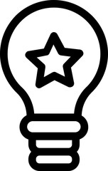 Star idea bulb vector illustration icon