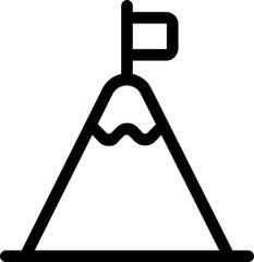 Success hill vector illustration icon