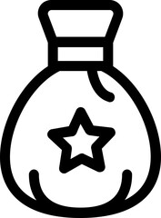 Loyalty star bag  vector icon