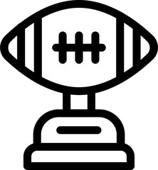 Football trophy line icon design, rugby, soccer ball icon