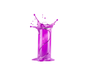3D Pink Liquid Letter I