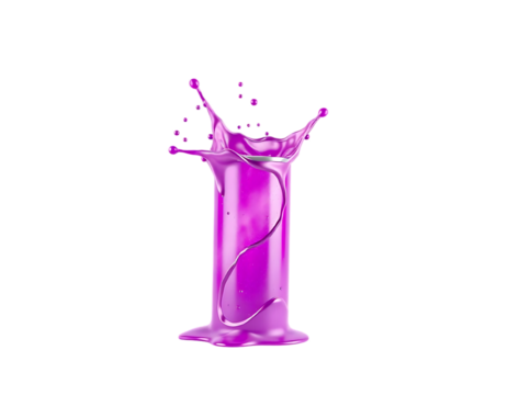 3D Pink Liquid Letter I