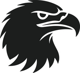 American Bald Eagle Head Silhouette – Patriotic Vector Icon for Independence Day