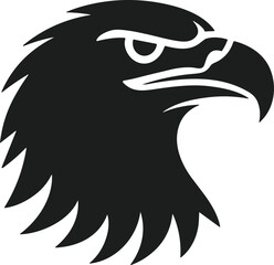 Stylized Bald Eagle Head Silhouette Vector – American Patriotic Symbol for Independence Day