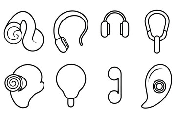 Cochlear implants Speech Enhancement Line art