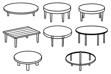 Coffee table Modern Design Line art