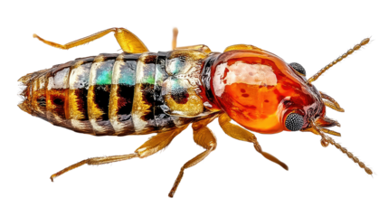 Insect Microcosm: A meticulously detailed, close-up view of a captivating insect showcases intricate features and vibrant colors, revealing nature's tiny wonders.