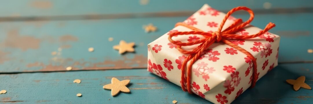 Craft paper parcels, twine tied, gift box style , twine, web banner, brown paper