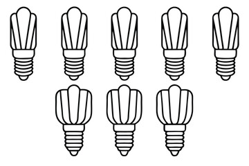 Compact fluorescent smart home Line art