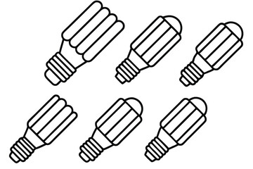 Compact fluorescent green technology Line art