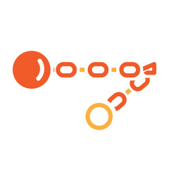 Dungeon Chains Vector Glyph Two Colors Icon Design