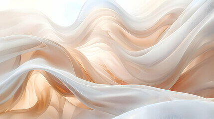 Obraz premium Delicate, flowing fabric with subtle color variations.