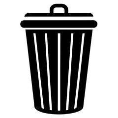 Trash Can silhouette vector illustration