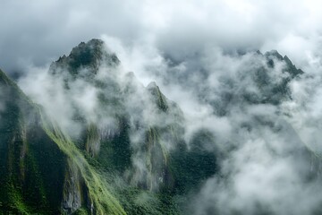 Majestic View of Machu Picchu, Peru, Surrounded by Mountains