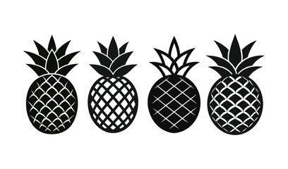 Fototapeta premium vector illustration of pineapple set