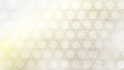 和の背景　銀色の籠目文様パターン