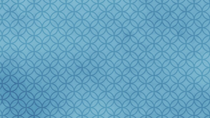 和の背景　水色の七宝文様パターン