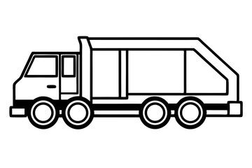 Garbage Truck silhouette vector illustration