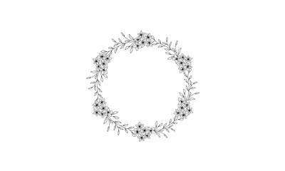 Wedding Floral Frame Vector