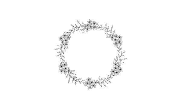 Wedding Floral Frame Vector