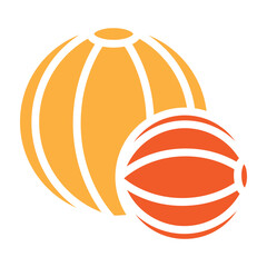 Carnival Fun Vector Glyph Two Colors Icon Design