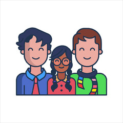 happy family icon