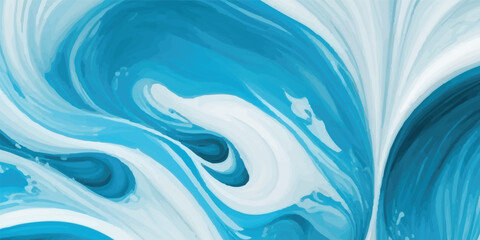 Abstract Watercolor Waves in Soft Ocean Blue – Minimalist Design with Fluid Sea Motion and Textured Harmony. Ethereal Ocean Wave Texture in Soft Blue and White design