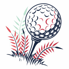 Golf Ball silhouette vector illustration