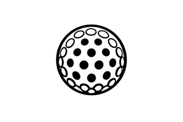 Golf Ball icon silhouette vector illustration