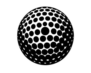Golf Ball icon silhouette vector illustration